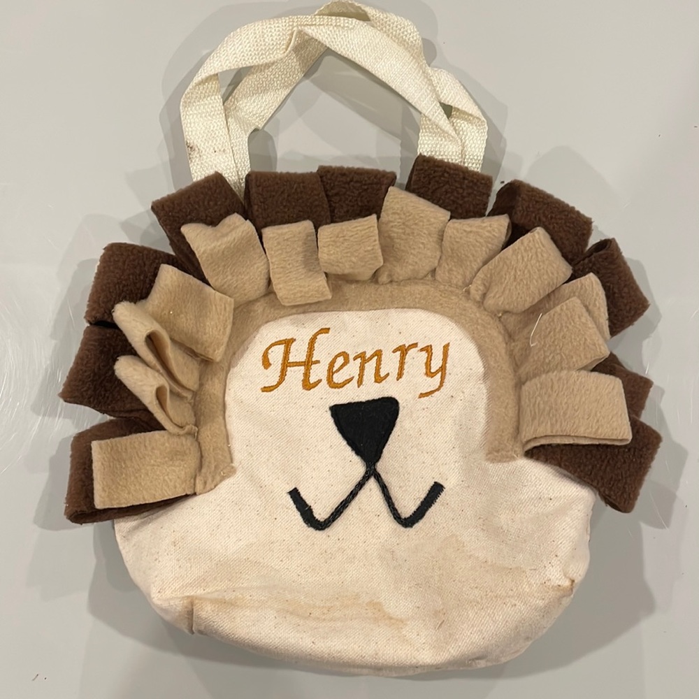 Personalized lion bag “Henry” 9x12 🦁